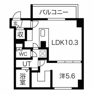 スペチアーレ札幌東【1005号室】の間取り