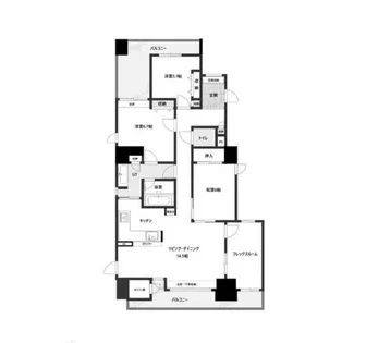 エスセーナ南16条ルネス【4階】の間取り