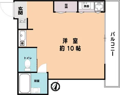 フレックス山手【303号室】の間取り