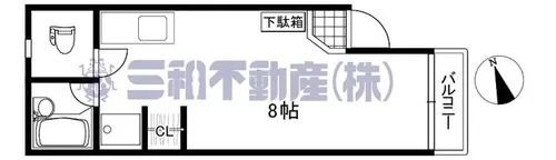 コーポイーグル【202号室】の間取り
