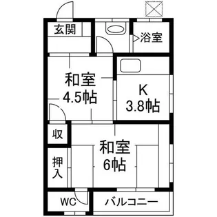 吉岡マンション【2階】の間取り