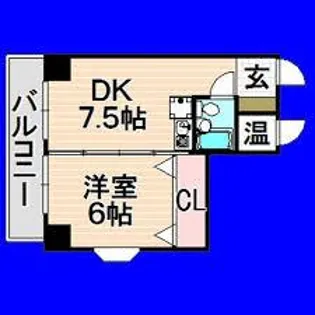 ロマネスク天神南【211号室】の間取り