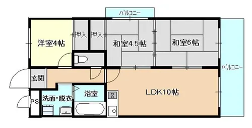 EVER GREEN泉ヶ丘2号館【303号室】の間取り