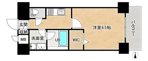 PLUSGRAND新神戸【5階】の間取り