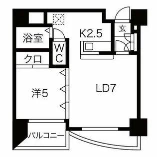 パレス154【5階】の間取り