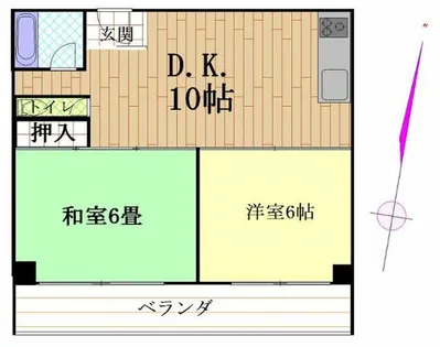 長谷川ハイツ【3階】の間取り