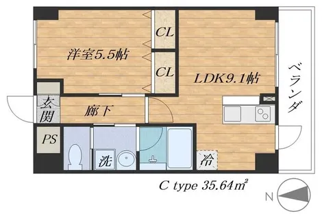 Radiant【408号室】の間取り