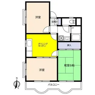 ベルメゾン香枦園【2階】の間取り