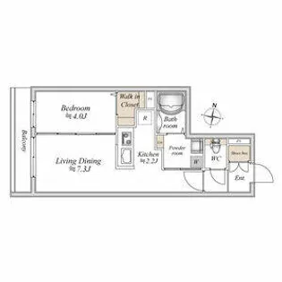 アルファスクエア北12東2【1階】の間取り