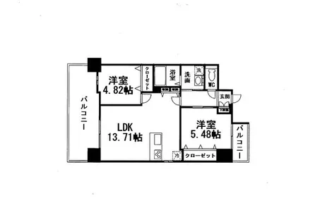 コートハウス・ピノ(Pinot)【5階】の間取り