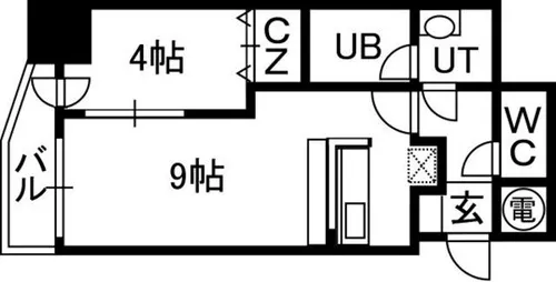 アルファタワー札幌南4条【11階】の間取り