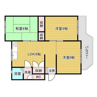 コーポ大溝【304号室】の間取り
