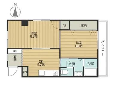 コーポラス西春【2階】の間取り