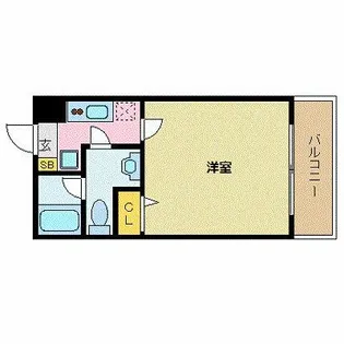 ピュアドーム博多21【6階】の間取り