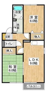 グランドール谷田川【2階】の間取り