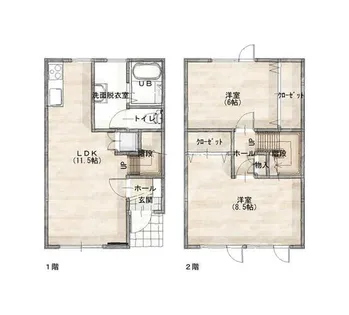 ラフォートA【2号室】の間取り