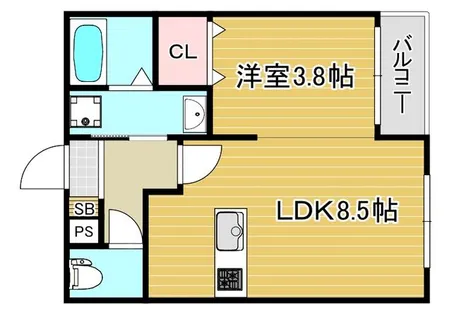 Branche西新【3階】の間取り