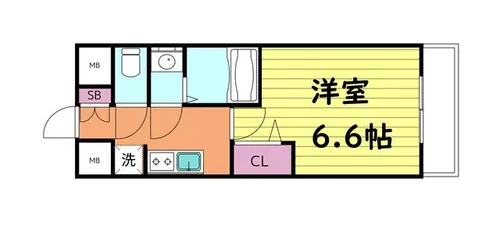 アドバンス大阪ブリアント【6階】の間取り