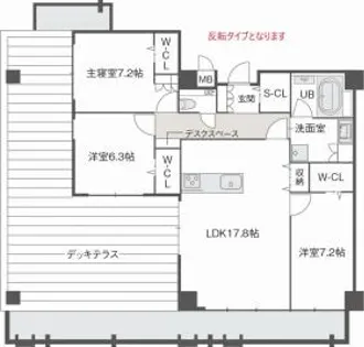 ラフィーネ鳥飼【7階】の間取り