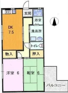 ガーデンハイツ芦屋【2階】の間取り