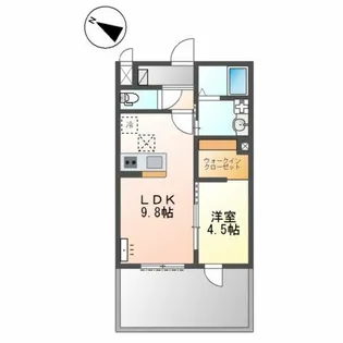トレジャー東加古川【1階】の間取り