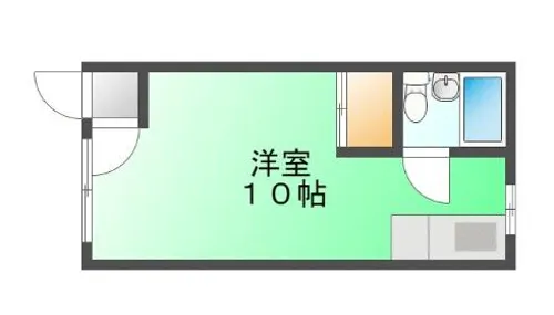 サンリバー栄町B棟【2階】の間取り