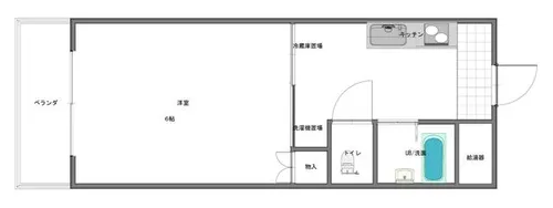 一谷ハイツ【1-2号室】の間取り