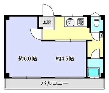 西野マンション【34号室】の間取り