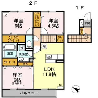 verde riva B棟【2階】の間取り