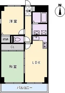 ハイツ寺平【206号室】の間取り