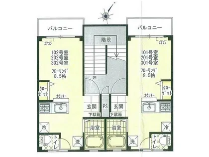 フープ大町【2階】の間取り