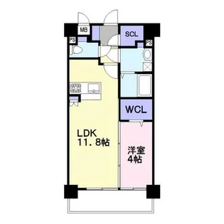 ラ・ガール日蒔野【1003号室】の間取り