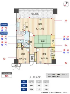 サーパス百道【702号室】の間取り
