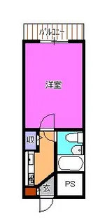 レインボーコア【2階】の間取り