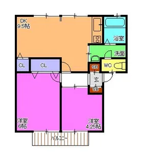 サンライフ芝【2階】の間取り