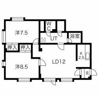 シュプロスしのろ【101号室】の間取り