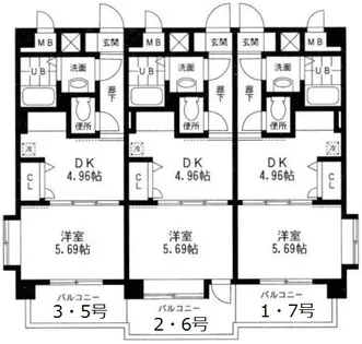 リーベルタース【5階】の間取り