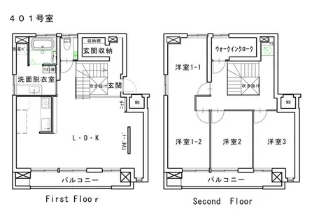 Sala house 向台【4階】の間取り