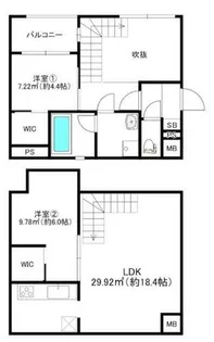 MODERN ASPIRATION 薬院Court【102号室】の間取り