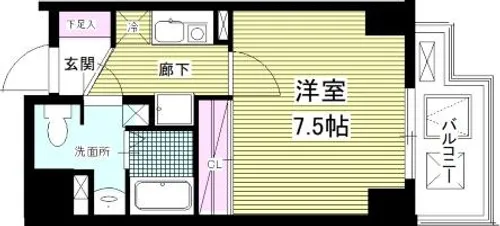ORYZA肥後橋【12階】の間取り