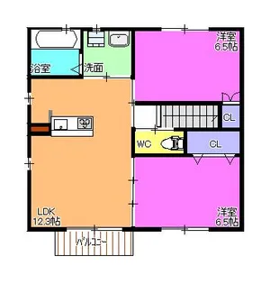 カーム アンシャンテ【2階】の間取り