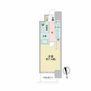 ファーストフィオーレ江坂レガリス【5階】の間取り