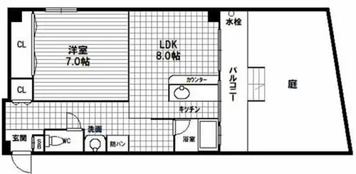グランドハイツ浜甲子園【1階】の間取り