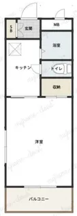 西明石ハイツ【401号室】の間取り