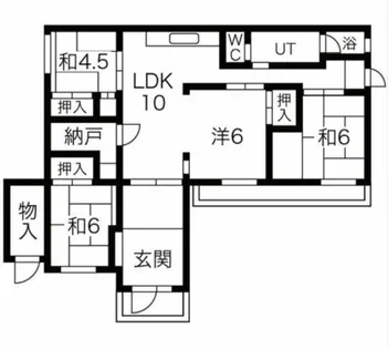 真駒内柏丘団地A9号棟【105号室】の間取り