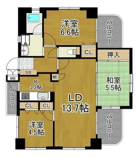 ロマネスク箱崎第3【12階】の間取り
