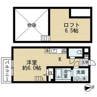 Attic立花【1階】の間取り