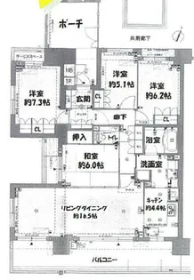 ジオ千里桃山台 2番館【13階】の間取り