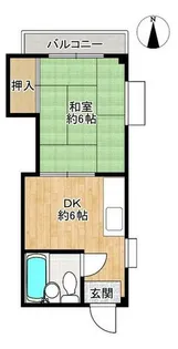 マンションプライム【411号室】の間取り