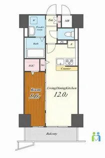 ル・シエール清水【1202号室】の間取り